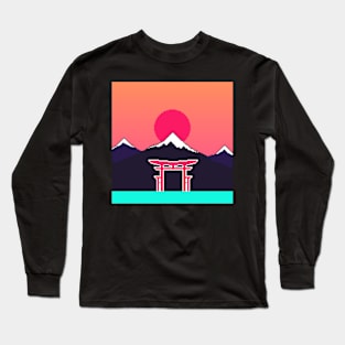 Japanese Portal Sunset Long Sleeve T-Shirt